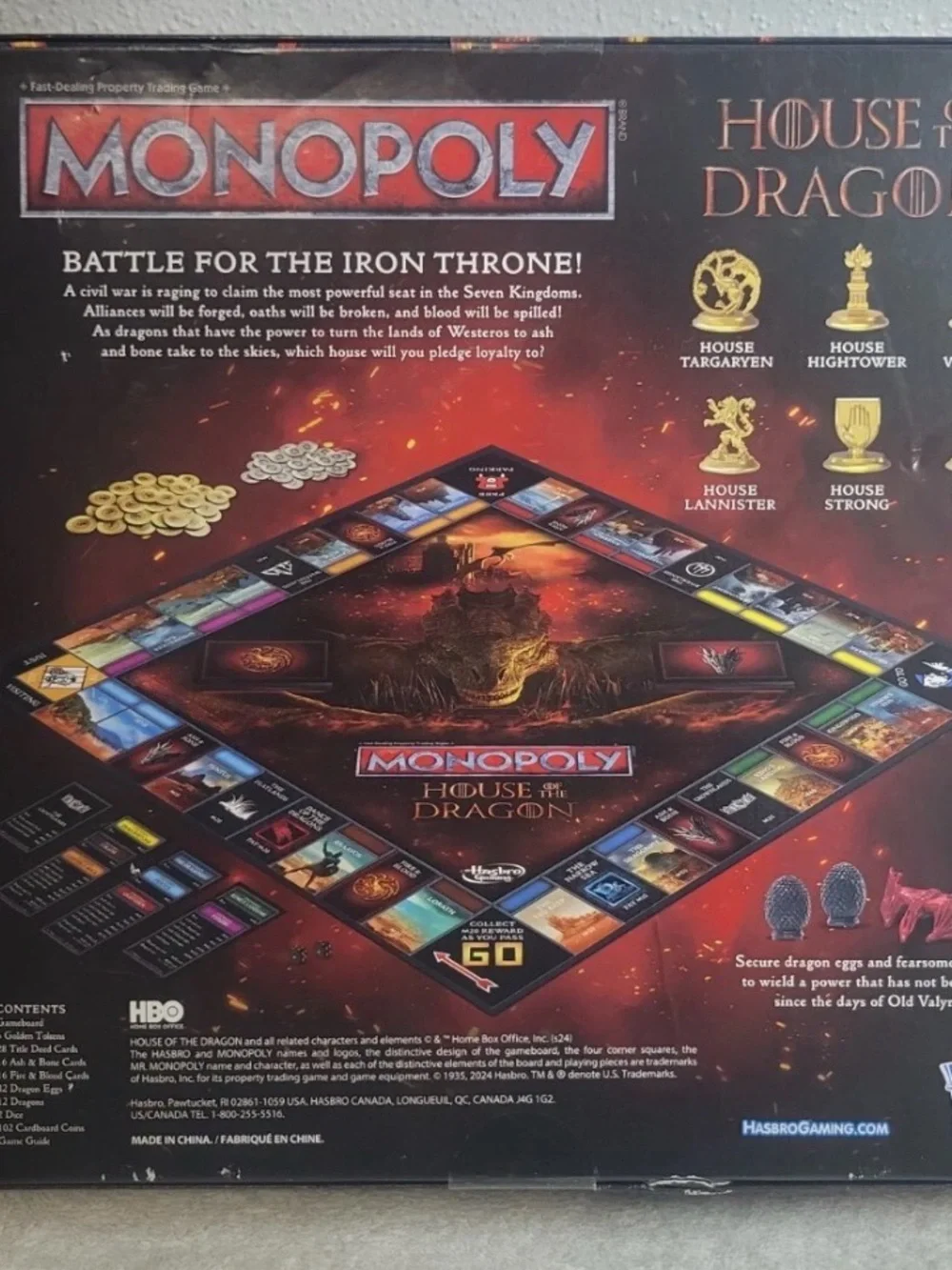 Brand New Monopoly House Of The Dragon Board Game (jn17)